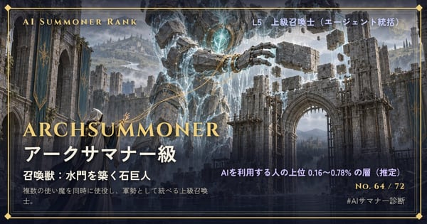 アークサマナー級のカード No.64「水門を築く石巨人」